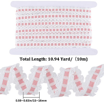 10M 10% Spandex & 90% Nylon Lace Elastic Ribbon OCOR-CY0001-12B-1