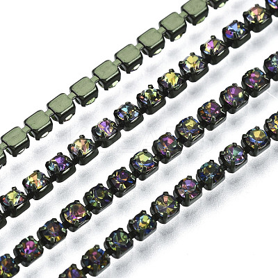 Electrophoresis Iron Rhinestone Strass Chains CHC-Q009-SS8.5-B10-1