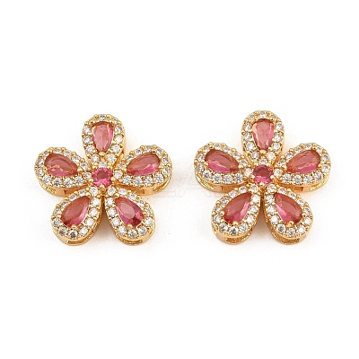 Brass Micro Pave Cubic Zirconia Pendants CU-CBA3D67-06G-02-1