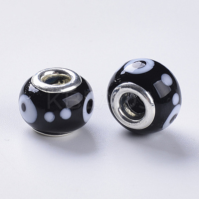 Handmade Lampwork European Beads LAMP-S193-008I-1