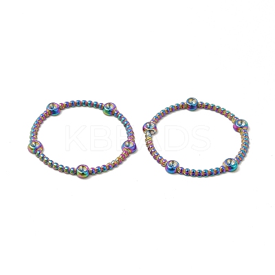 Ion Plating(IP) 304 Stainless Steel Linking Ring Rhinestone Settings STAS-I671-20MC-1