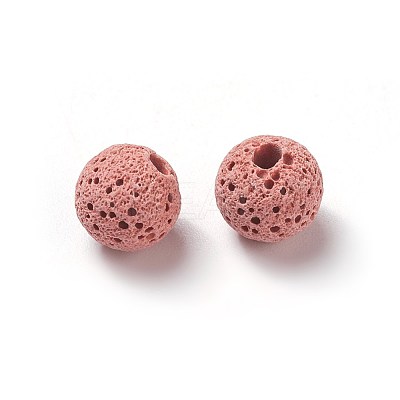 Unwaxed Natural Lava Rock Beads G-F325-8mm-A10-1