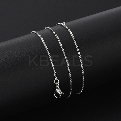 Brass Rolo Chains Necklaces for Women NJEW-D302-43P-1