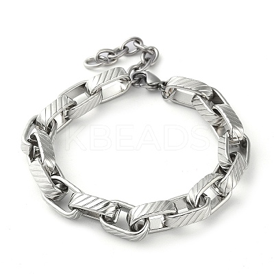 Non-Tarnish 304 Stainless Steel Box Chain Bracelet LS-STAS-Z055-06P-1