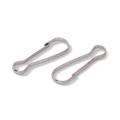 Non-Tarnish 304 Stainless Steel Push Gate Snap Keychain Clasp Findings STAS-G291-05P-1