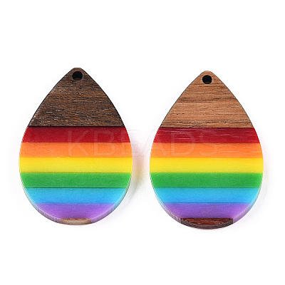Opaque Resin & Walnut Pendants RESI-TAC0026-05G-1