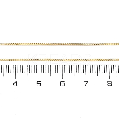 Brass Box Chain Necklaces for Women X-NJEW-D302-41G-1
