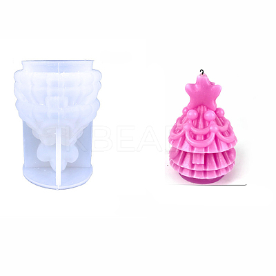 DIY Christmas Tree Food Grade Silicone Candle Molds XMAS-PW0001-023G-1
