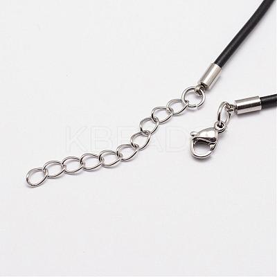 Round Leather Cord Necklaces Making MAK-I005-4mm-1