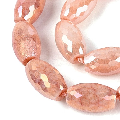 Anti-Tarnish Electroplate Glass Beads Strands EGLA-Q130-02A-10-1
