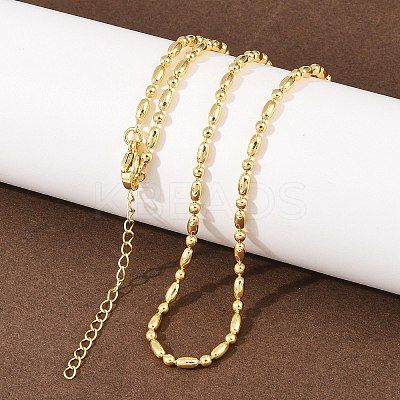 2.2MM Brass Ball Chain Necklaces for Men Women NJEW-L012-06G-1