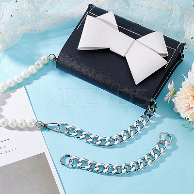 2Pcs Aluminum Curb Chain Purse Strap Extender FIND-HY0004-37S-1