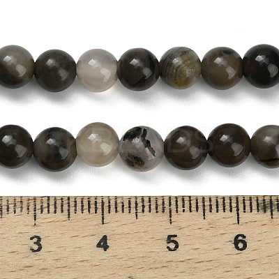 Natural Volcanic Agate Beads Strands X-G-G305-A01-6mm-1