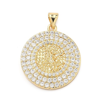 Brass Micro Pave Cubic Zirconia Pendants KK-H539-17A-05-1
