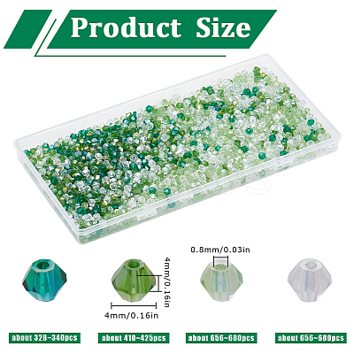 25 Strands 4 Colors Transparent Electroplate Glass Beads Strands GLAA-SP0001-27A-1