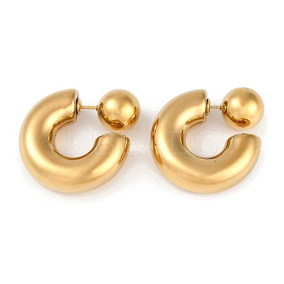304 Stainless Steel Stud Earrings EJEW-D282-02G-01-1