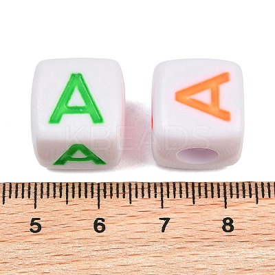 Opaque Acrylic Enamel European Beads AC-ACBA1794-04A-1
