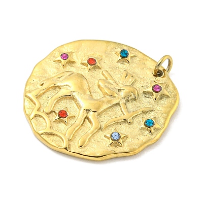 Real 18K Gold Plated PVD Vacuum Plating 304 Stainless Steel Pendants STAS-L278-003G-09-1