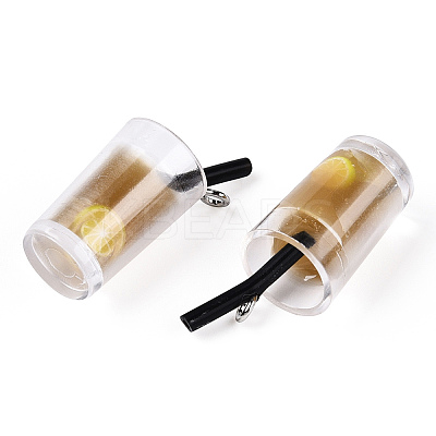 Plastic Imitation Drink Pendants CRES-S359-13F-1