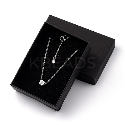 Brass Micro Pave Clear Cubic Zirconia Charms Bracelets BJEW-JB05400-03-1