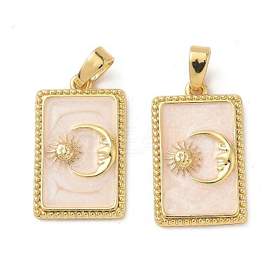 Brass Enamel Pendants KK-P334-10G-02-1