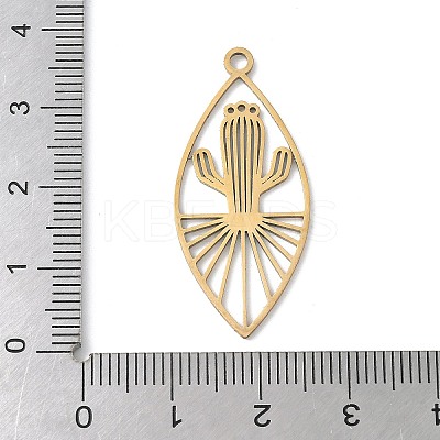 201 Stainless Steel Filigree Pendants STAS-K298-15G-1