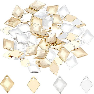 80Pcs 4 Styles Brass Charms KK-FH0003-80-1