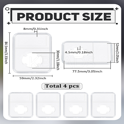 4Pcs Plastic Coin Storage Box AJEW-LP0003-11E-1