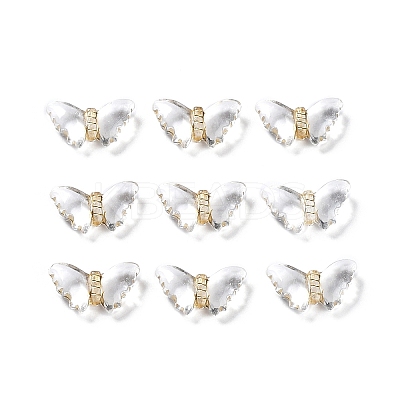 Plating Transparent Acrylic Beads OACR-G016-12-1