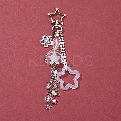 Acrylic & Glass Pendant Keychains KEYC-FZ00002-1