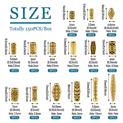Tibetan Style Alloy Beads TIBEB-TA0001-19AG-1