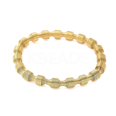 304 Stainless Steel Stretch Bangles for Women BJEW-P315-02F-G-1