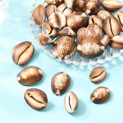 Natural Shell Oval Beads X-BSHE-O007-44-1