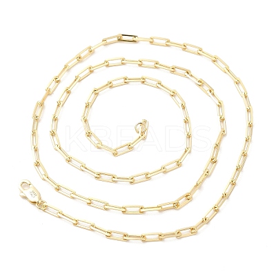 925 Sterling Silver Paperclip Chain Necklace NJEW-I124-004-1