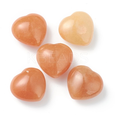 Natural Red Aventurine Heart Love Stone G-G973-07A-1