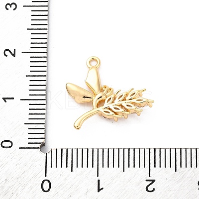 Brass Crystal Rhinestone Pendants KK-E793-05G-1
