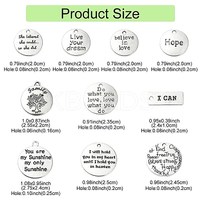 20Pcs 10 Style Tibetan Style Alloy Pendants FIND-YW0004-89-1
