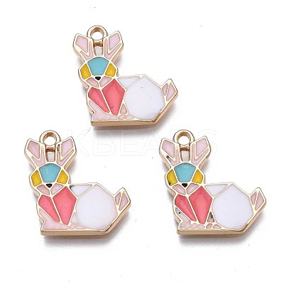 Rack Plating Alloy Enamel Pendants ENAM-S122-97-1