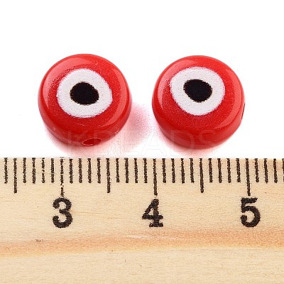 Opaque Printed Acrylic Beads OACR-G038-04A-1