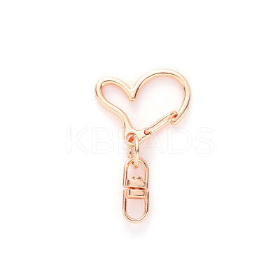 Heart Alloy Swivel Clasps HEAR-PW0001-157C-1