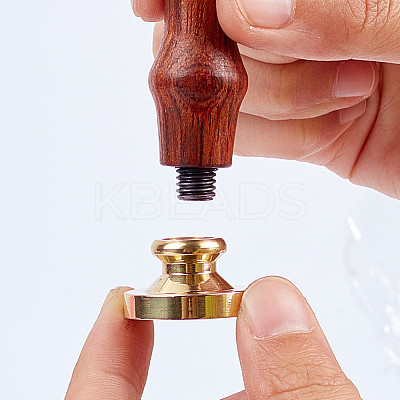 Wax Seal Brass Stamp Head AJEW-WH0209-507-1