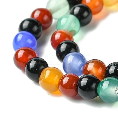 Natural Agate Beads Strands G-F417-05-4mm-1