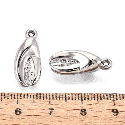 304 Stainless Steel Crab Claw Pendants STAS-T069-01P-1