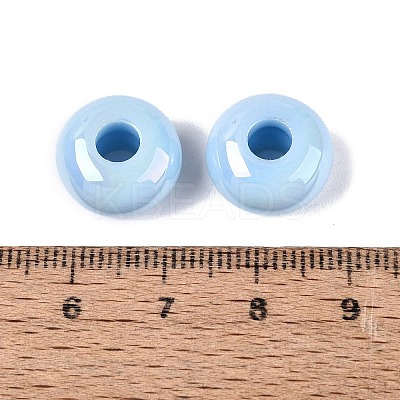 Opaque Acrylic European Beads OACR-E033-19P-1