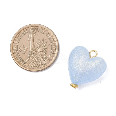 Pearlized Acrylic Charms PALLOY-JF04523-1