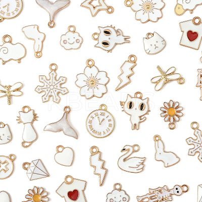 40Pcs 20 Styles Alloy Enamel Pendants ENAM-FS0003-32-1