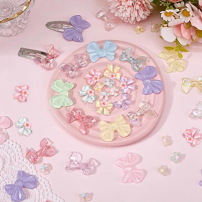 80Pcs 4 Styles Resin Cabochons CRES-SC0003-06A-1