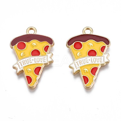 Rack Plating Alloy Enamel Pendants ENAM-N055-062-1