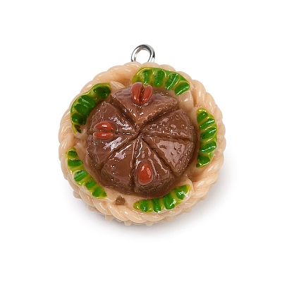 Opaque Resin Pendants RESI-S016-01B-1