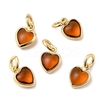 Brass Pave Cubic Zirconia Pendants KK-Z137-21G-01-1